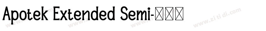 Apotek Extended Semi字体转换